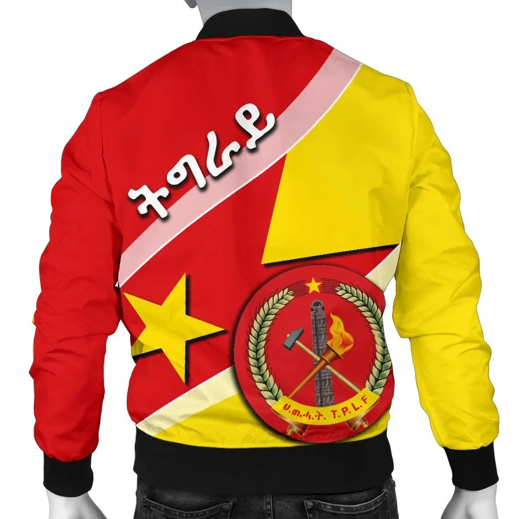 Tigray Men'S Bomber Jacket Coat Of Arms - Special Flag