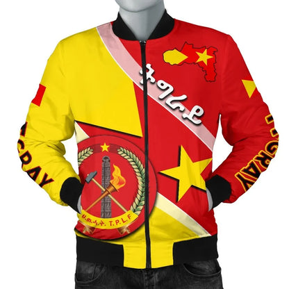 Tigray Men'S Bomber Jacket Coat Of Arms - Special Flag