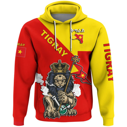 Tigray Lion Flag Map Hoodie