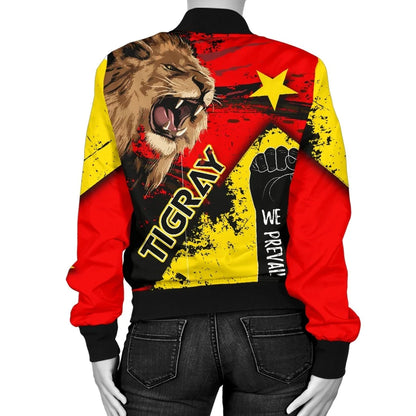 Tigray Prevail Women's Bomber Jacket - Brush Style