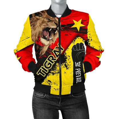 Tigray Prevail Women's Bomber Jacket - Brush Style