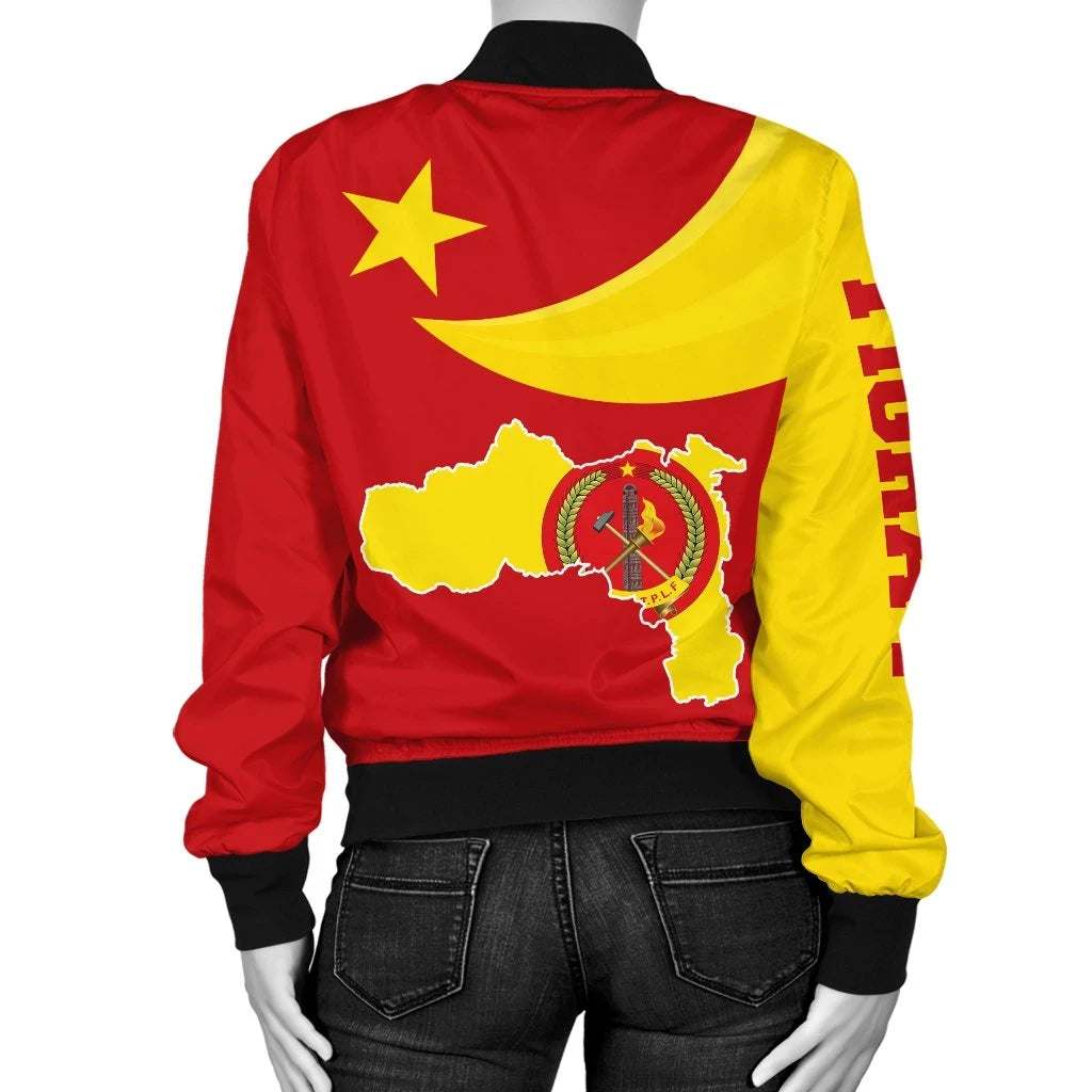 Tigray Women's Bomber Jackets, Tigray Coat Of Arms Flag Lion Ver 06