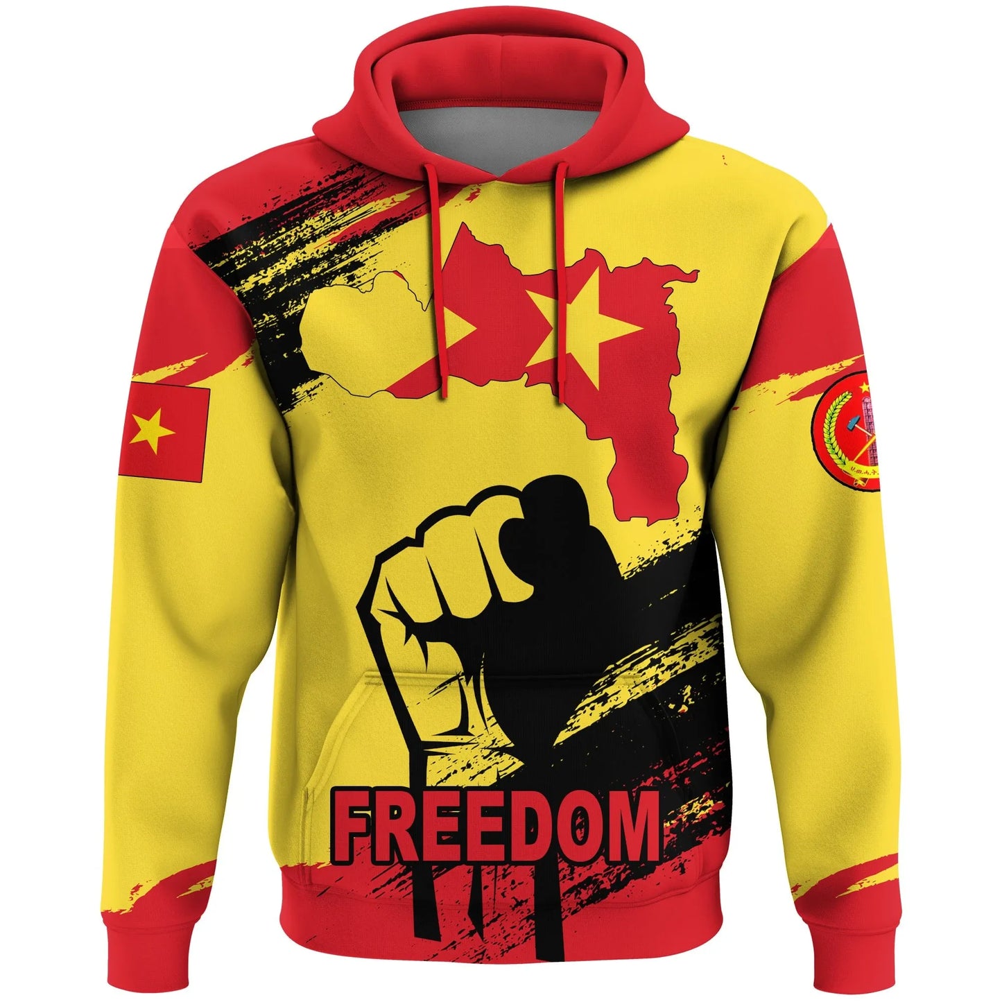 Tigray Flag And Map Hoodie