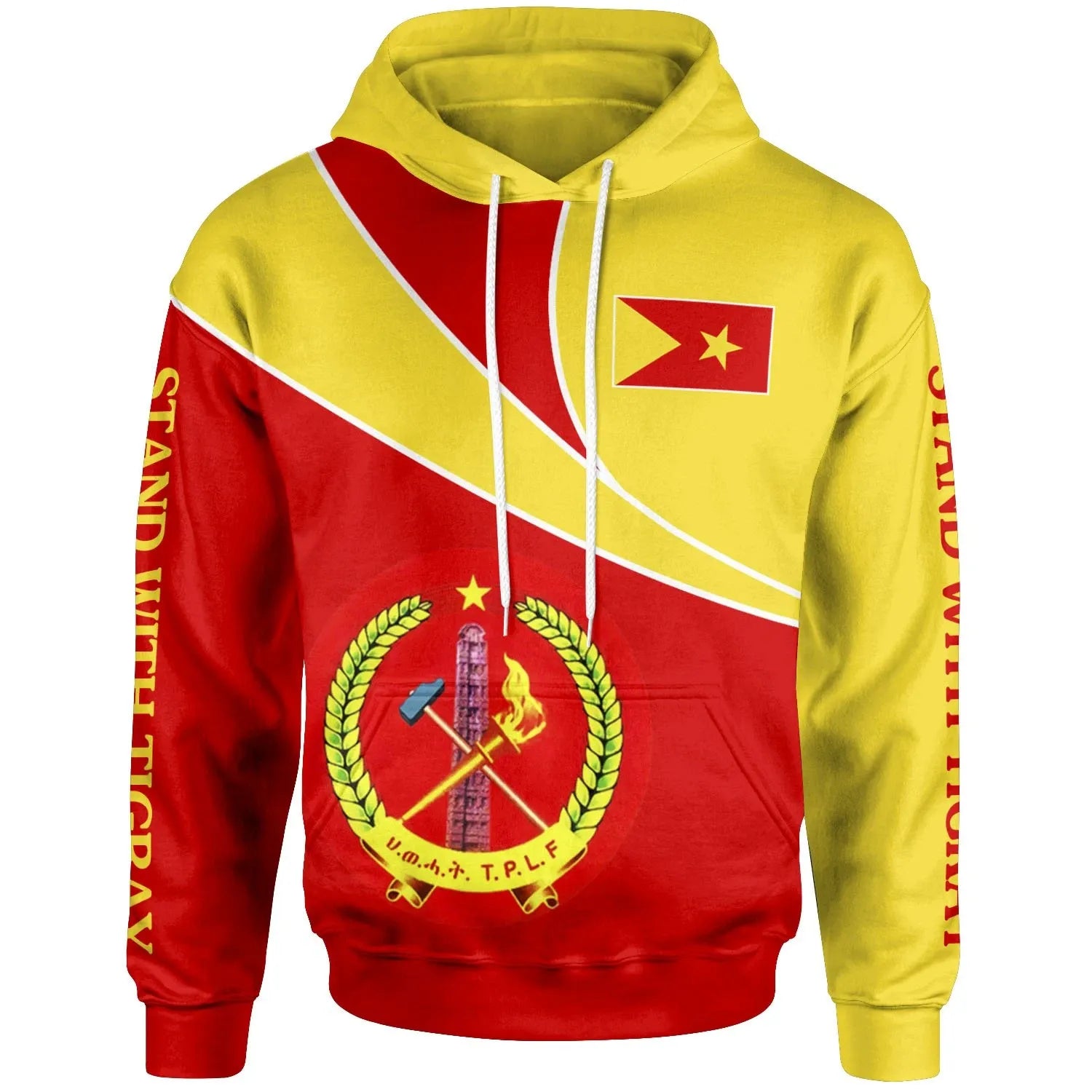 Tigray Hoodie Stand With Tigray and Tigray Flag Style