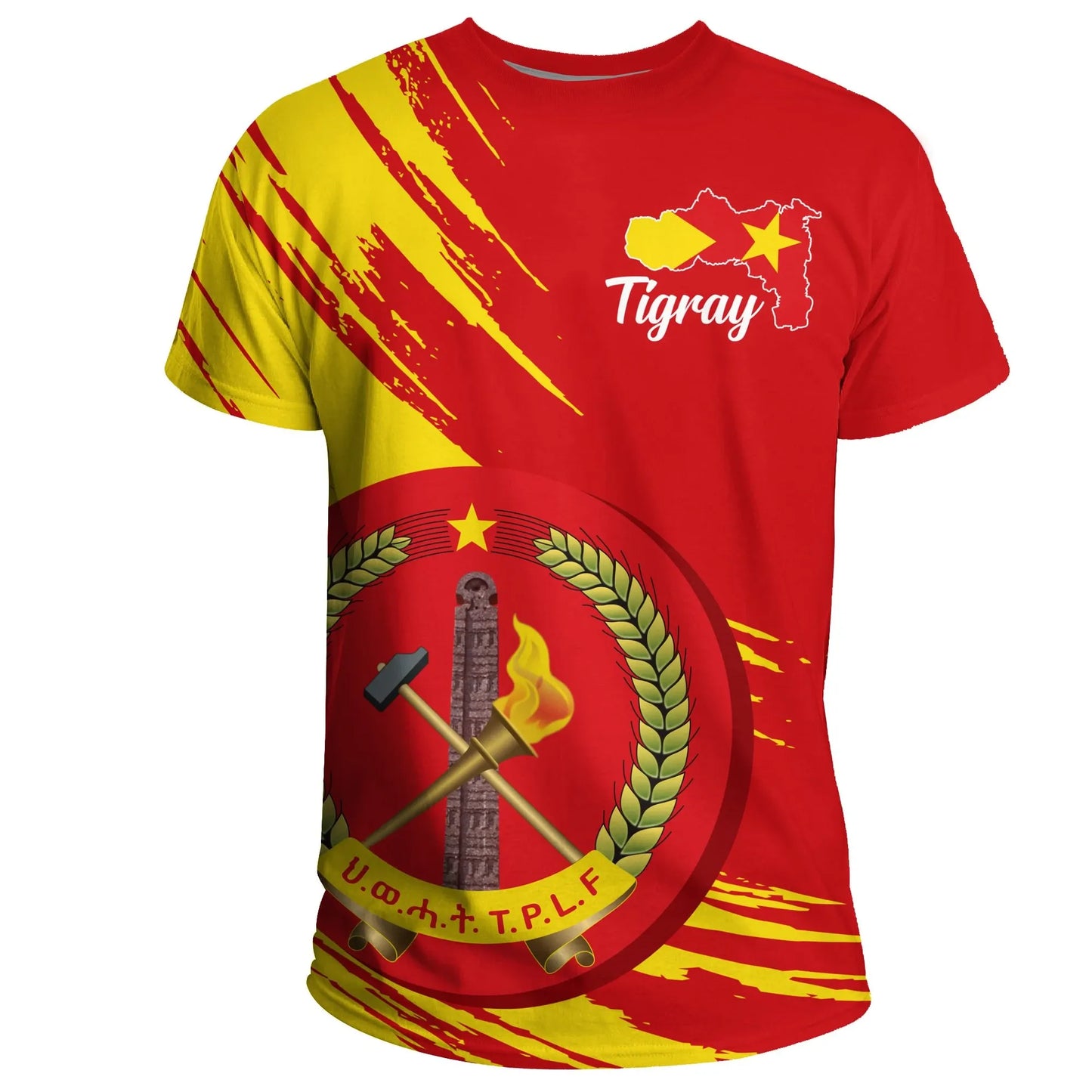 Tigray T-shirt, Tigray In My Heart Flag Red