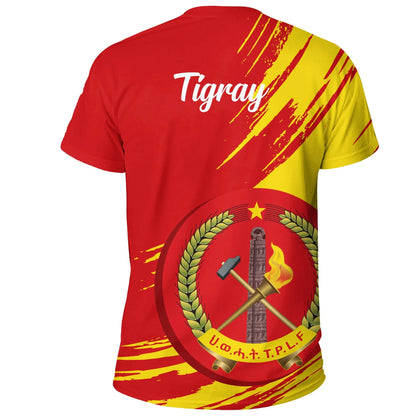 Tigray T-shirt, Tigray In My Heart Flag Red