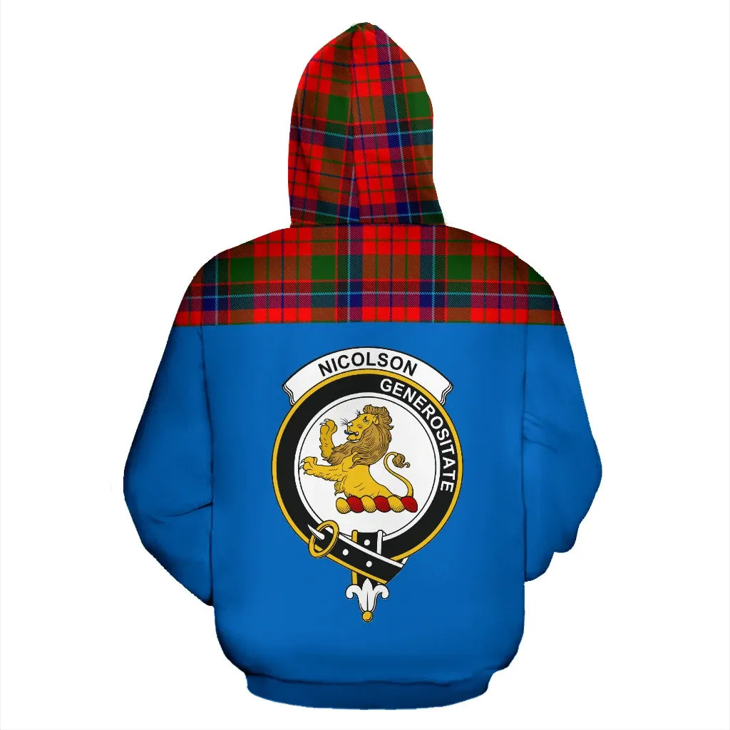 Printivon Tartan All Over Hoodie Nicolson Clans