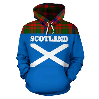 Printivon Tartan All Over Hoodie Lion Nithsdale District