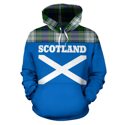 Printivon Tartan All Over Hoodie Lion Blackwatch Dress Modern