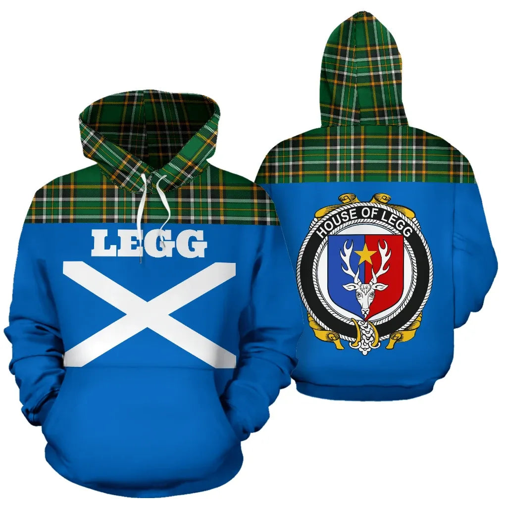Printivon Tartan All Over Hoodie Legg Clans