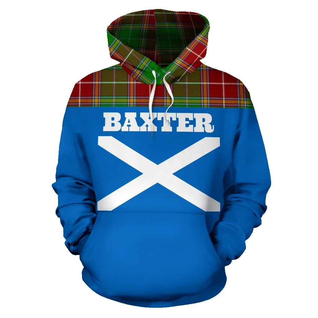 Printivon Tartan All Over Hoodie Baxter Clans