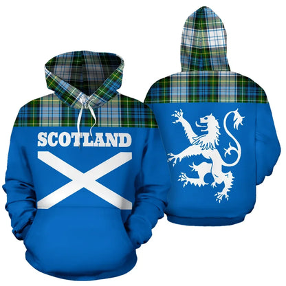 Printivon Tartan All Over Hoodie Lion Campbell Dress