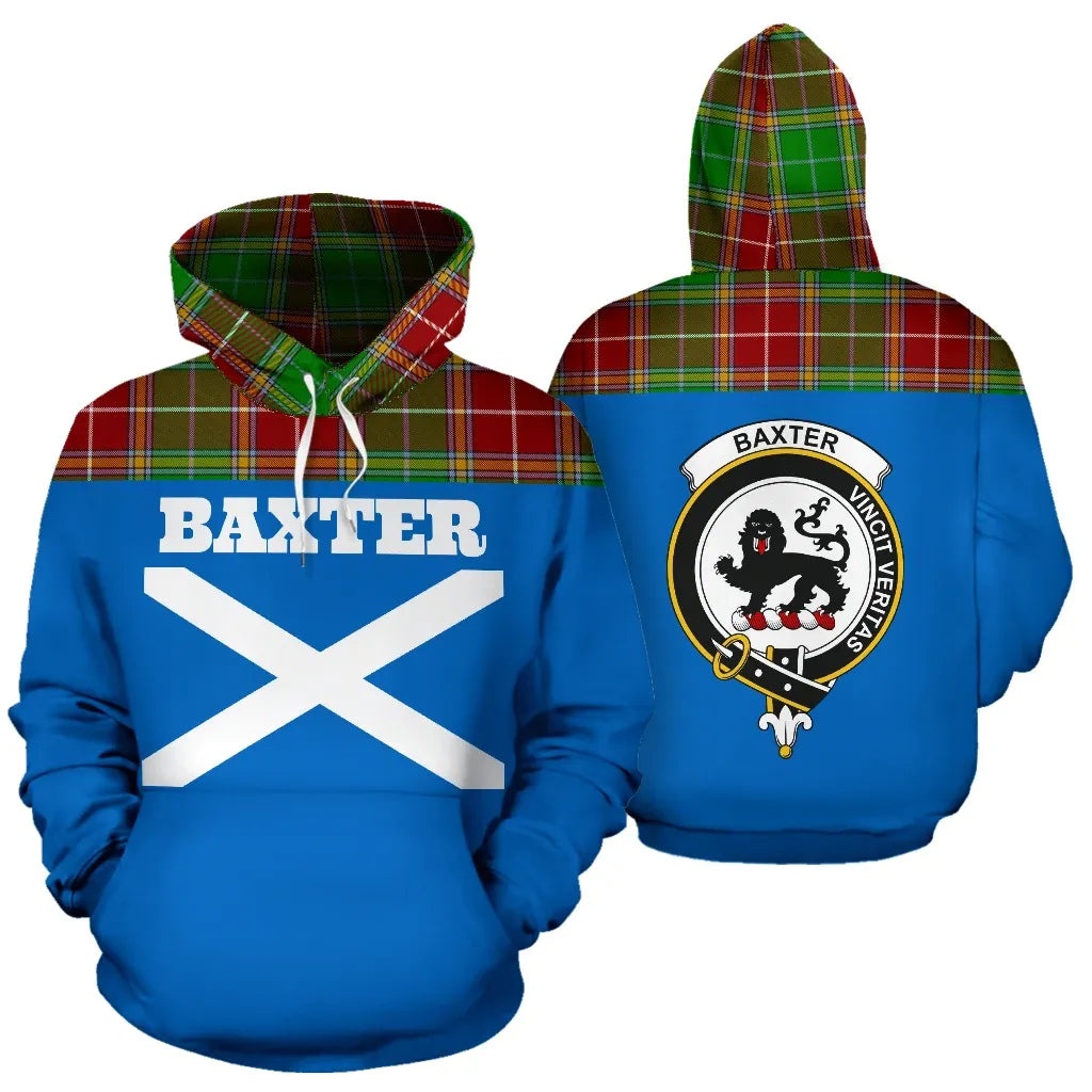 Printivon Tartan All Over Hoodie Baxter Clans