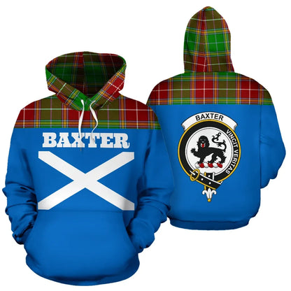 Printivon Tartan All Over Hoodie Baxter Clans