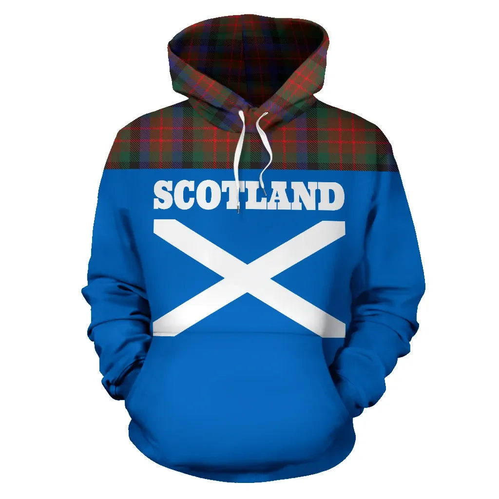 Printivon Tartan All Over Hoodie Lion Macduff Hunting