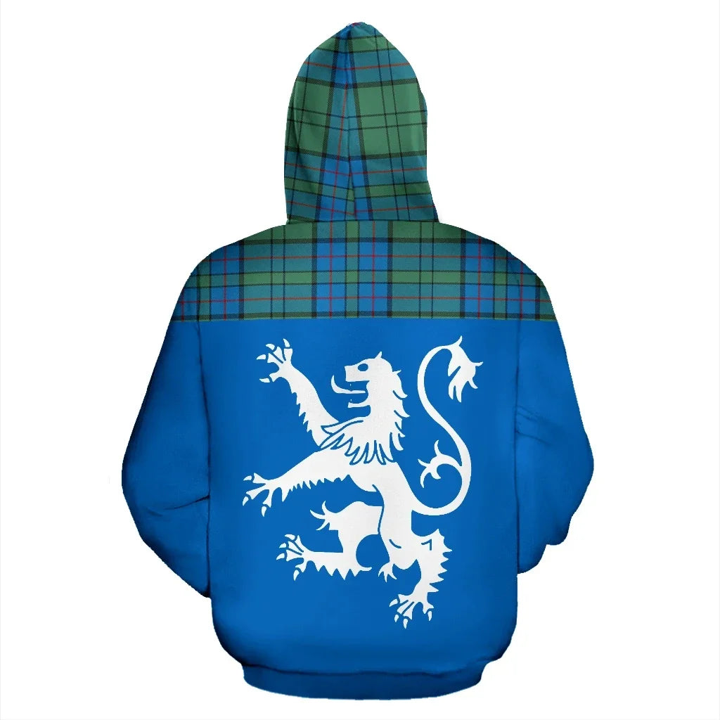 Printivon Tartan All Over Hoodie Lion Lockhart
