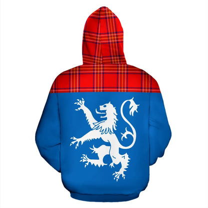 Printivon Tartan All Over Hoodie Lion Burnett Modern