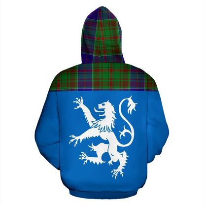 Printivon Tartan All Over Hoodie Lion Adam