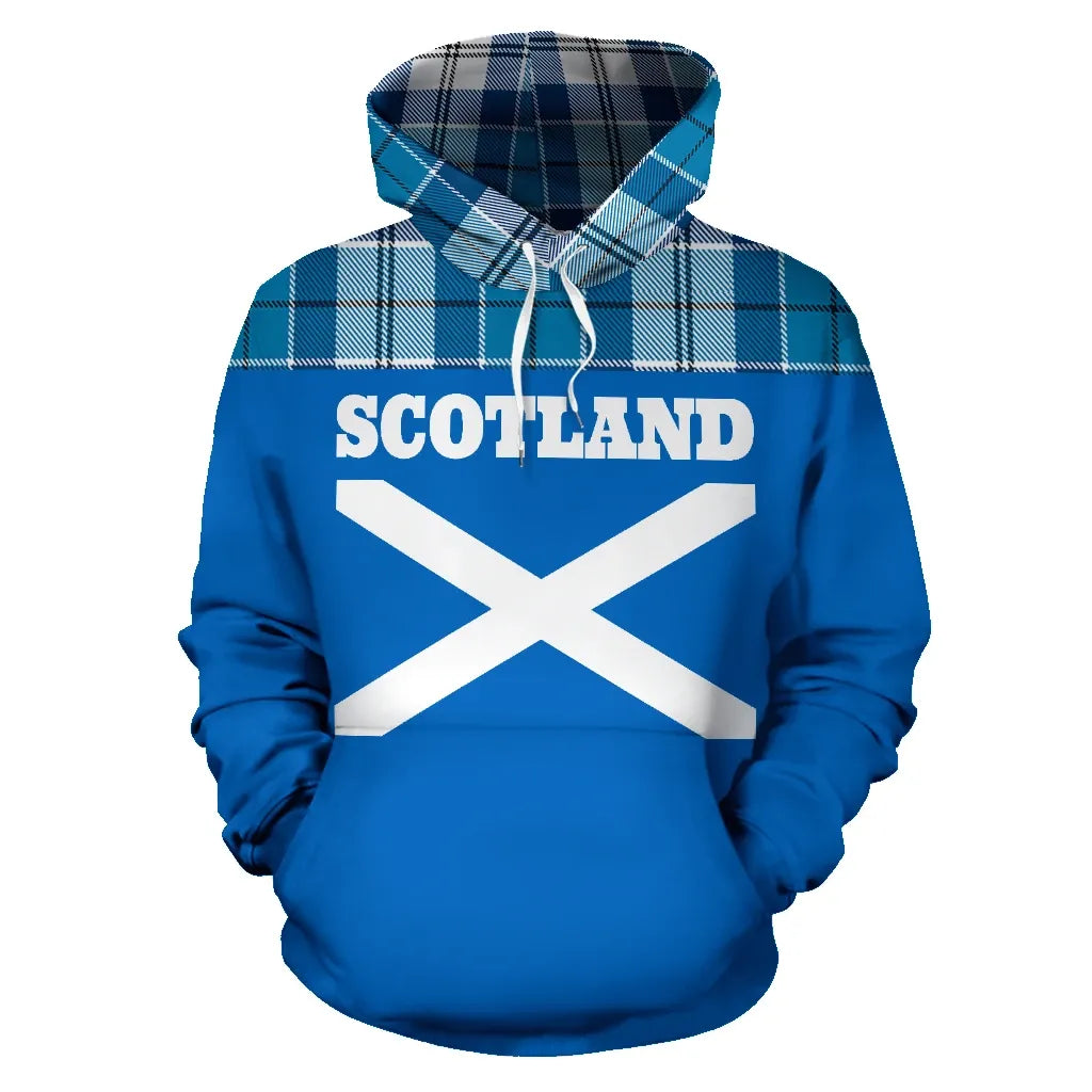 Printivon Tartan All Over Hoodie Lion Roberton
