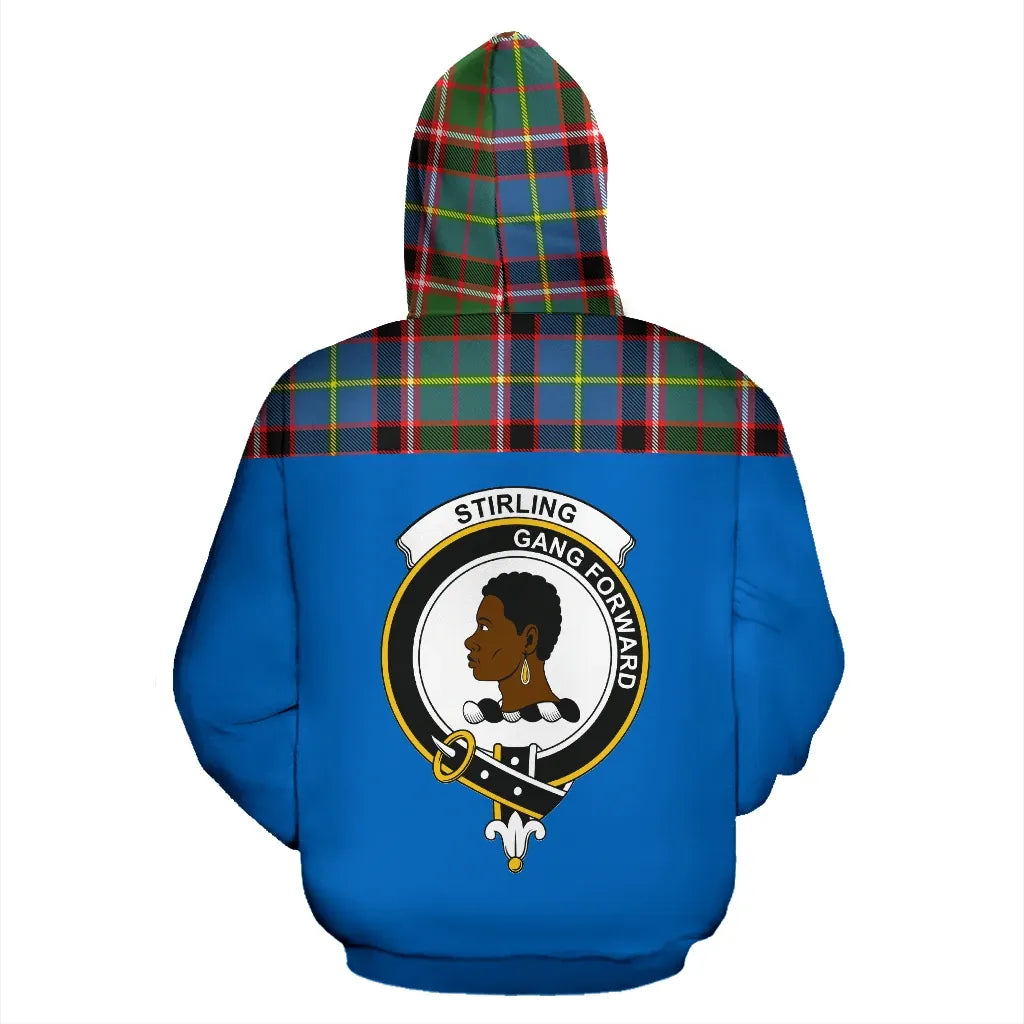 Printivon Tartan All Over Hoodie Stirling Of Keir Clans