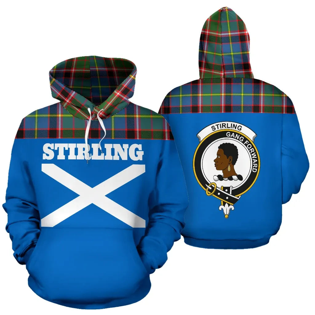 Printivon Tartan All Over Hoodie Stirling Of Keir Clans