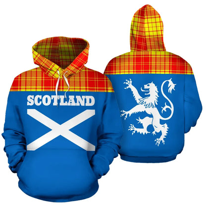 Printivon Tartan All Over Hoodie Lion Macmillan