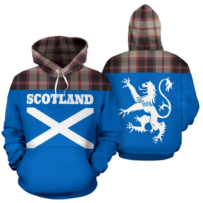 Printivon Tartan All Over Hoodie Lion Macpherson Hunting Ancient