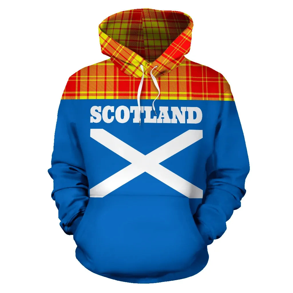 Printivon Tartan All Over Hoodie Lion Macmillan