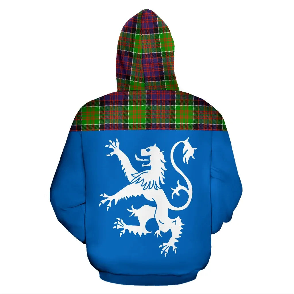 Printivon Tartan All Over Hoodie Lion Macdonald Of Clanranald