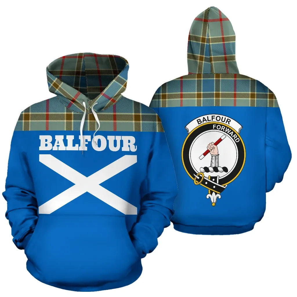 Printivon Tartan All Over Hoodie Balfour Clans