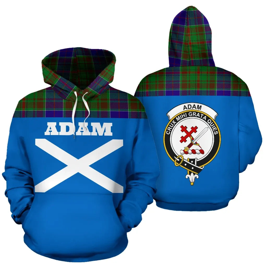 Printivon Tartan All Over Hoodie Adam Clans