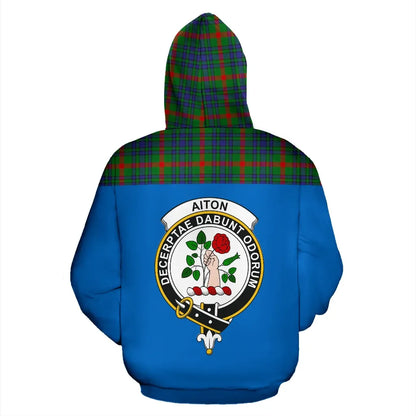 Printivon Tartan All Over Hoodie Aiton Clans