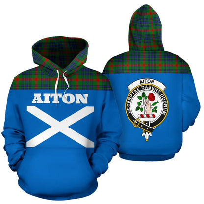 Printivon Tartan All Over Hoodie Aiton Clans