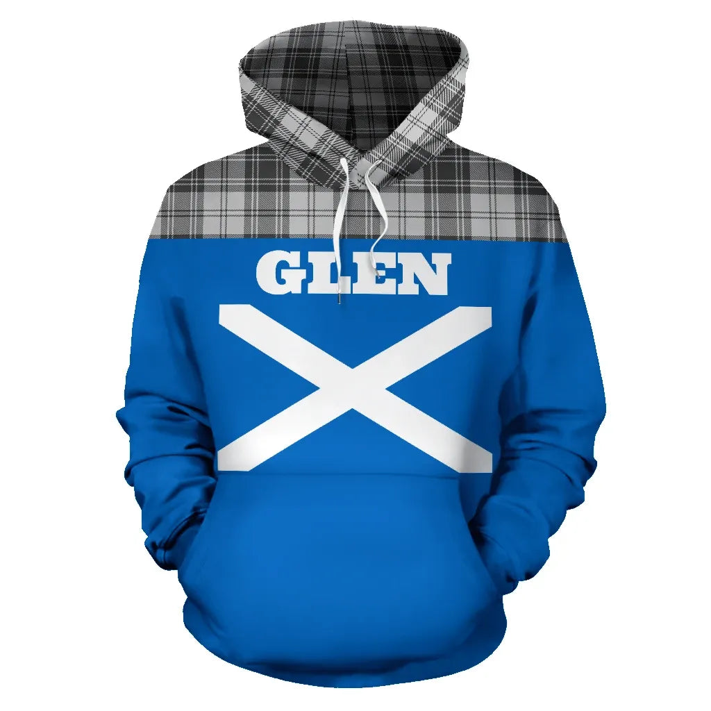 Printivon Tartan All Over Hoodie Glen Clans