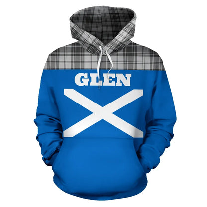 Printivon Tartan All Over Hoodie Glen Clans