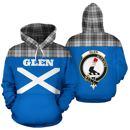 Printivon Tartan All Over Hoodie Glen Clans