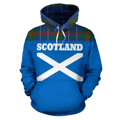 Printivon Tartan All Over Hoodie Lion Edmonstone
