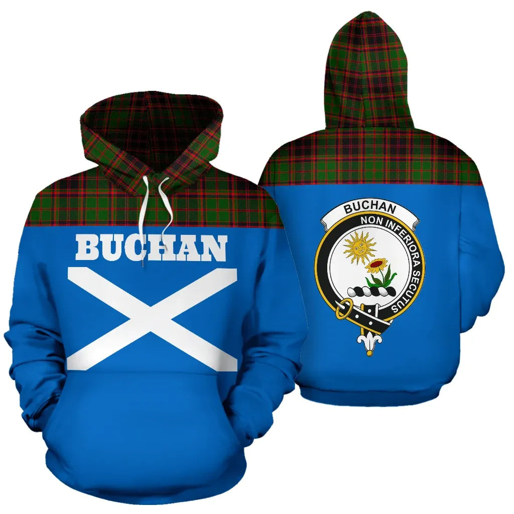 Printivon Tartan All Over Hoodie Buchan Clans