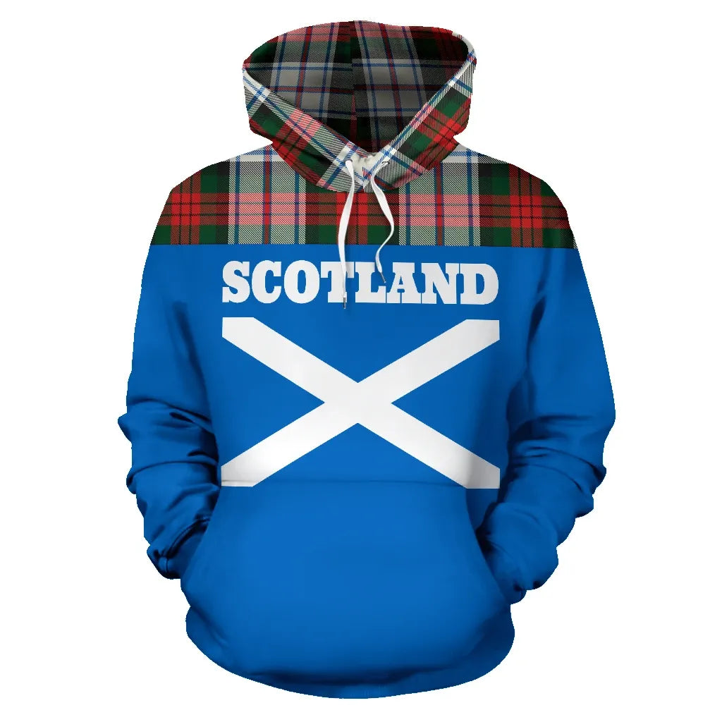 Printivon Tartan All Over Hoodie Lion Macduff Dress Modern