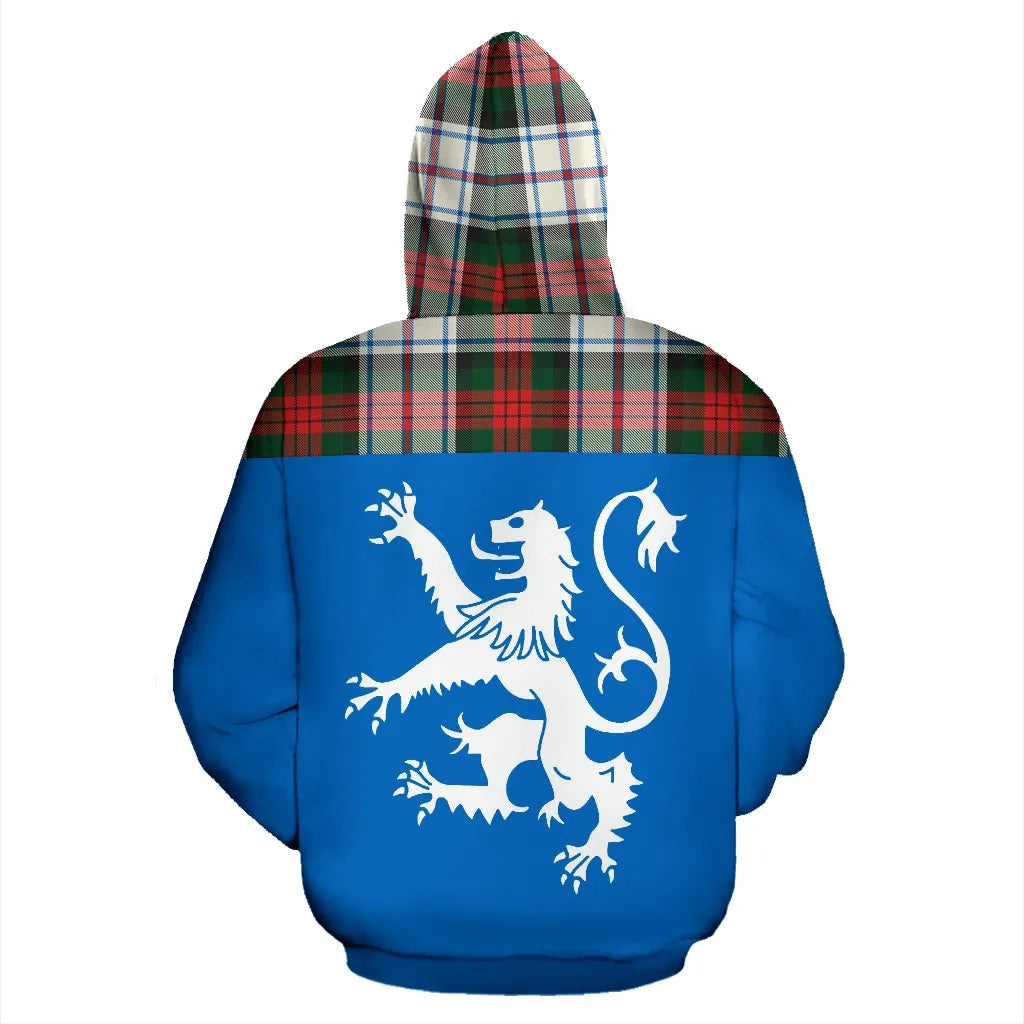 Printivon Tartan All Over Hoodie Lion Macduff Dress Modern