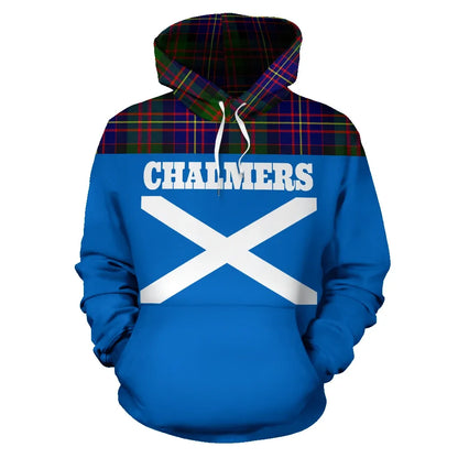 Printivon Tartan All Over Hoodie Chalmers Clans