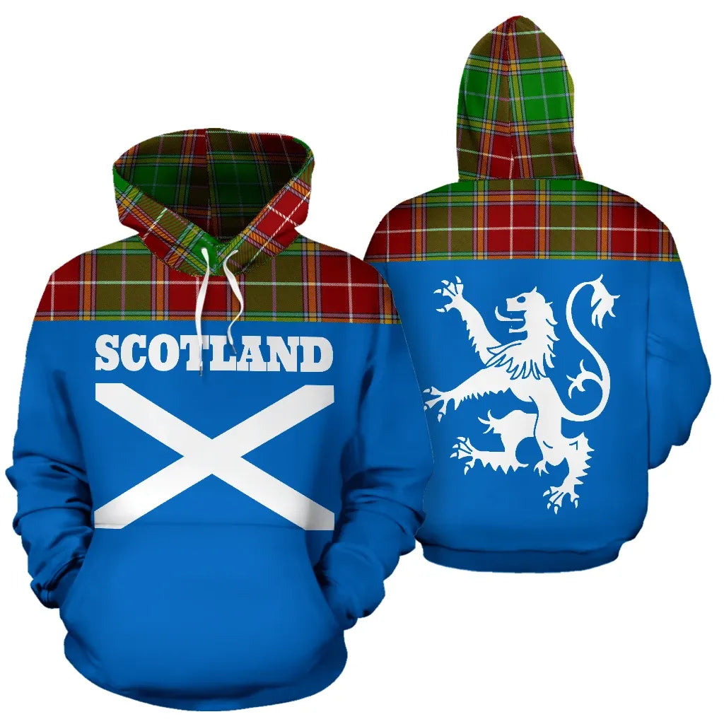 Printivon Tartan All Over Hoodie Lion Baxter Modern