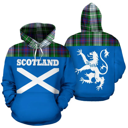 Printivon Tartan All Over Hoodie Lion Mackenzie Dress