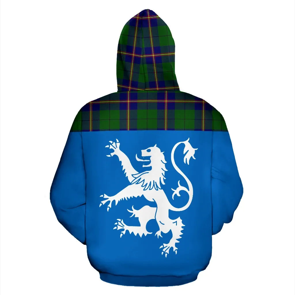 Printivon Tartan All Over Hoodie Lion Carmichael Modern