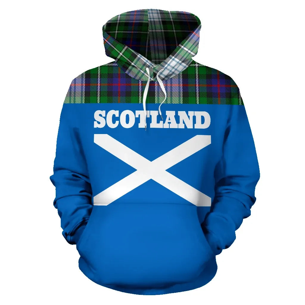 Printivon Tartan All Over Hoodie Lion Mackenzie Dress