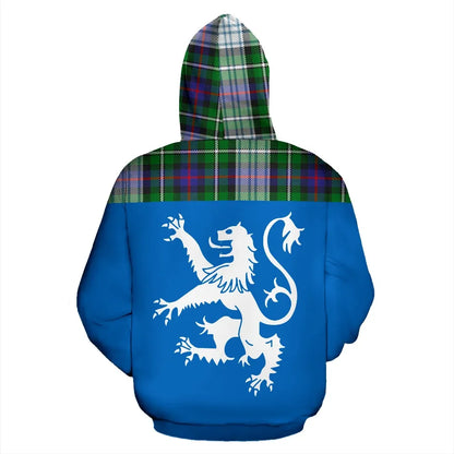 Printivon Tartan All Over Hoodie Lion Mackenzie Dress