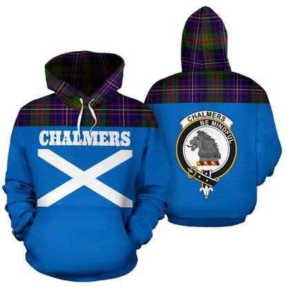 Printivon Tartan All Over Hoodie Chalmers Clans