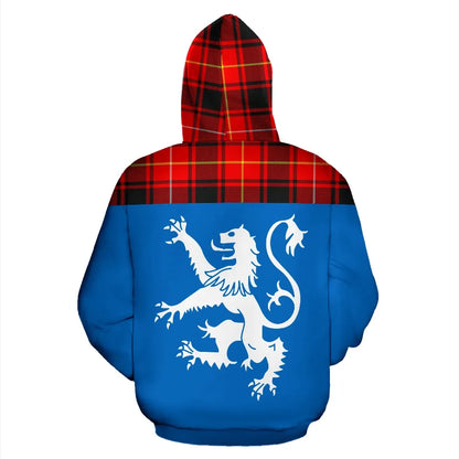 Printivon Tartan All Over Hoodie Lion Maciver