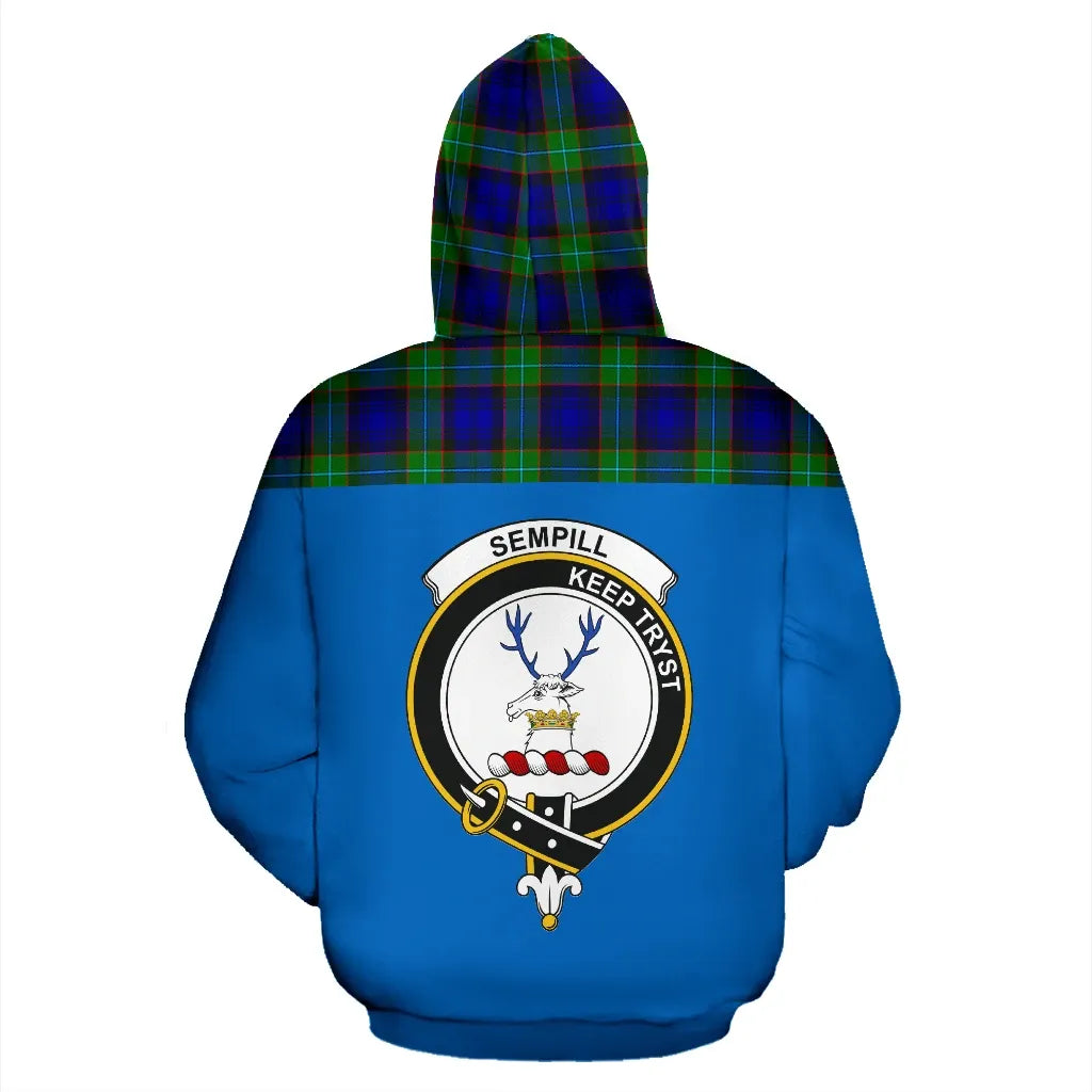 Printivon Tartan All Over Hoodie Sempill Clans