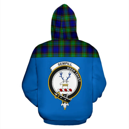 Printivon Tartan All Over Hoodie Sempill Clans